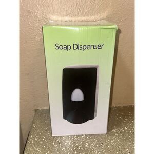 Wall Mounted Soap Dispenser – Manual Push, Black/Gray, Refillable